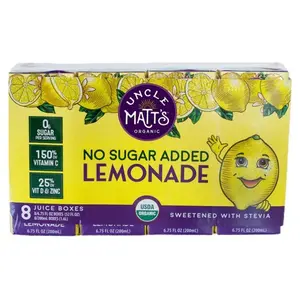 Uncle Matts Organic  54 fl oz Organic No Sugar Added Lemonade Juice Box - 8 per Pack - Pack of 4