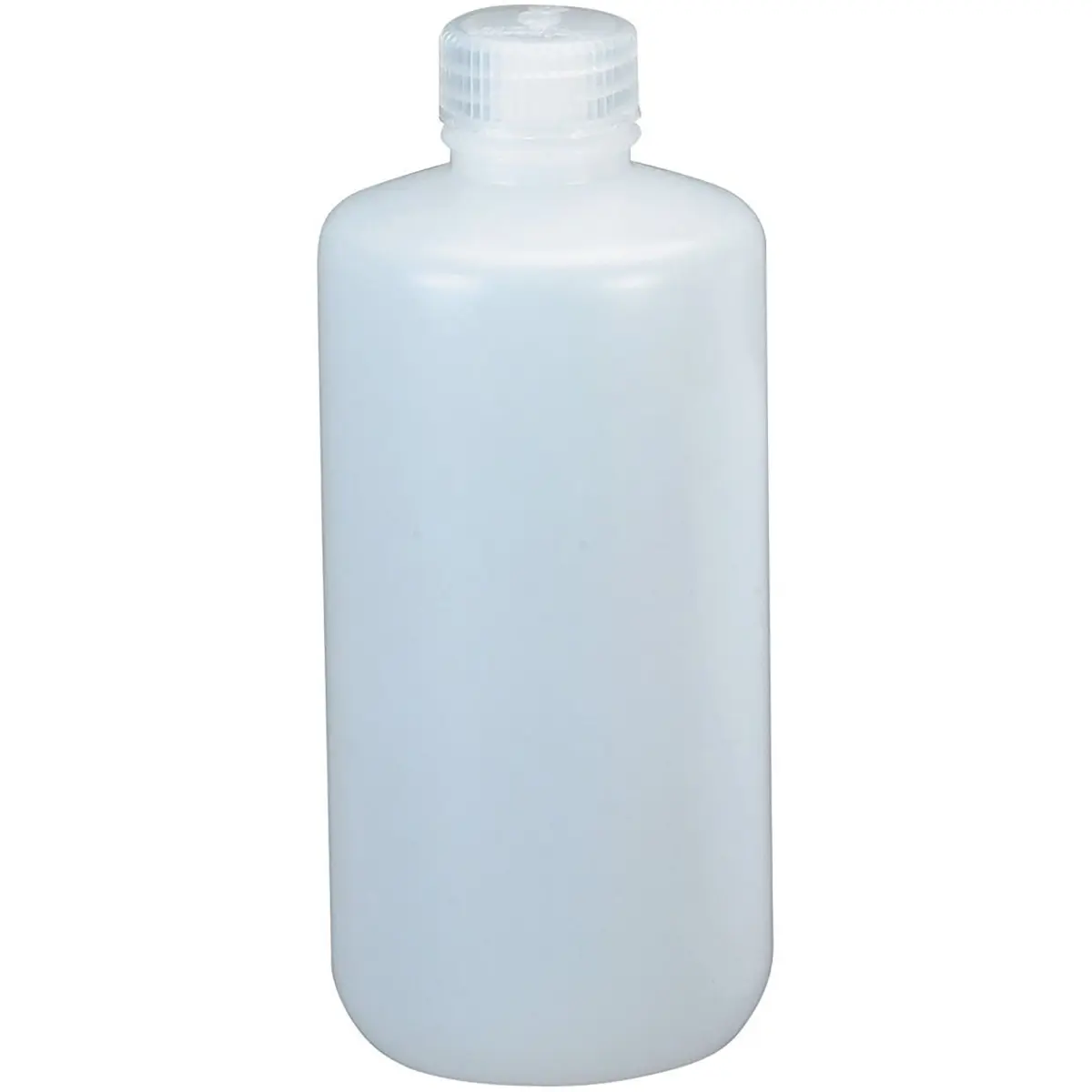 Nalgene HDPE Narrow Mouth Round Water Bottle - White, 8 oz. Plastic Dispensing Bottle, Condiment Container for Transporting, Condiment Containers, Round Bottle