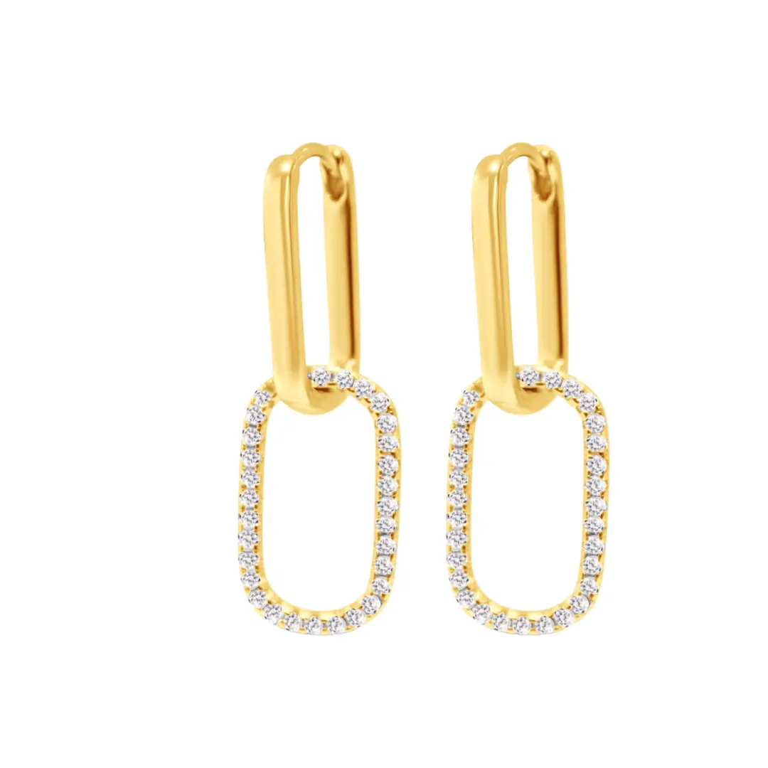 Luxe Link Hoop Earring 925 sterling silver jewelry