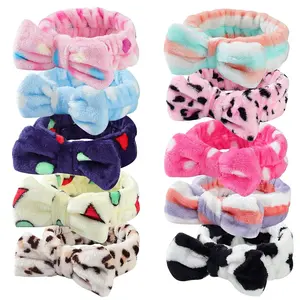 10 Pack Bow Headbands Shower Spa Headbands Headwraps for Women Washing Face Hair Band