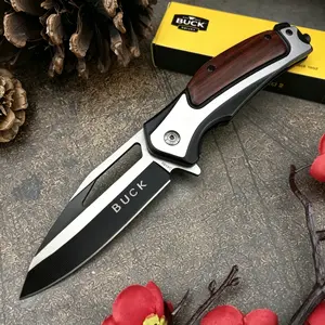 Da130 Pocket Knife, 5cr13 Blade Wooden Handle, Camping Survival Outdoor Knife, Edc Travel Hiking Fishing Tool, Portable Multipurpose Knives, Outdoor Edc Tools