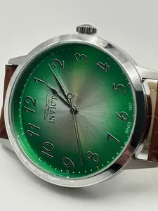 The Invicta Green Celestial Brown Leather Strap 43mm Face New! w Box Stk IW-4
