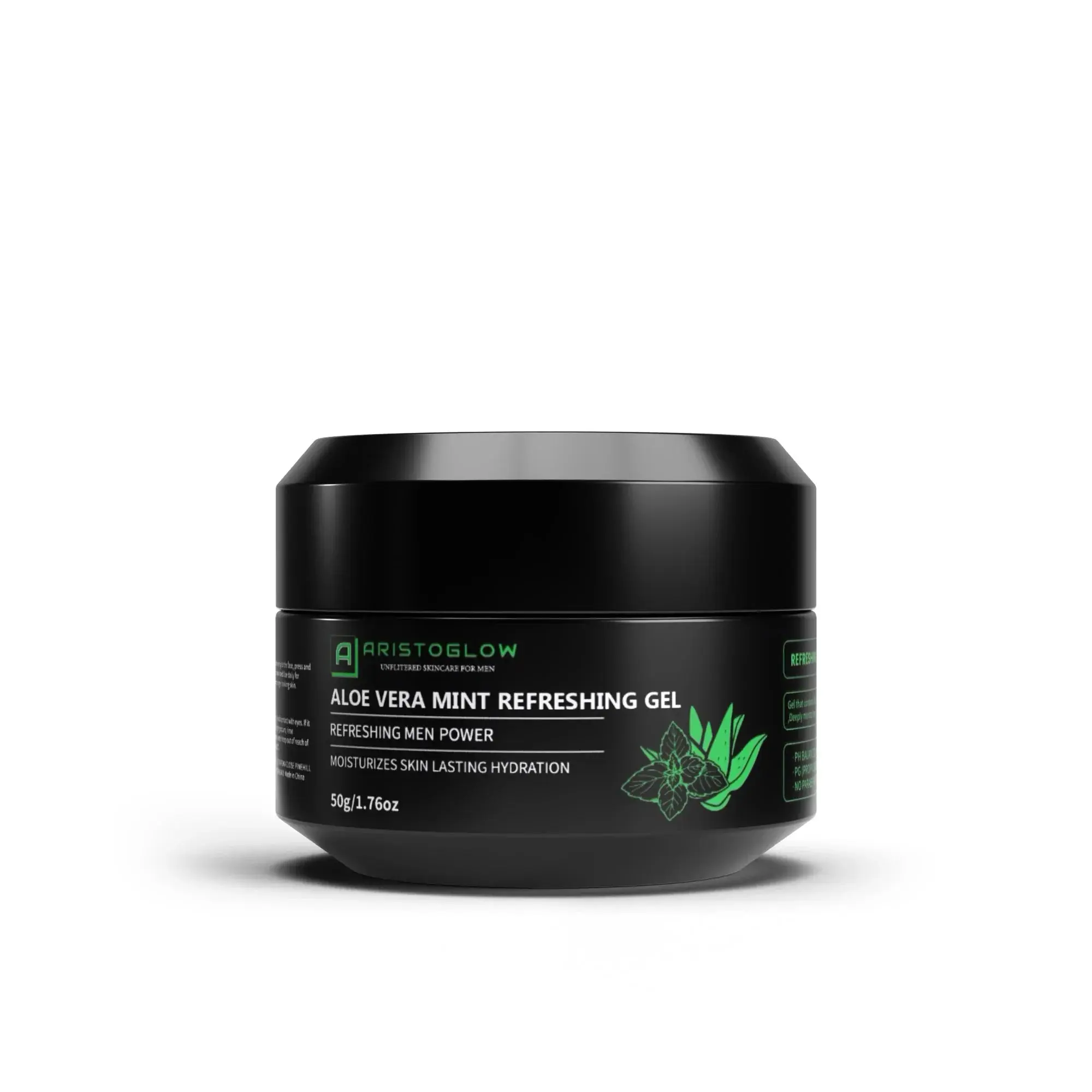 Aristoglow Aloe Vera Mint Refreshing Gel 50g pH Balanced Fade Dark Spot, Hyperpigmentation Hypoallergenic Non-Comedogenic Paraben-Free with Niacinamide for All Skin Types Lightweight Hydration Skincare