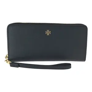 Pre-owned Tory Burch Calfskin Small Leather Goods Leather Long Wallet