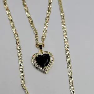HEART love chain gold-plated 18"inches