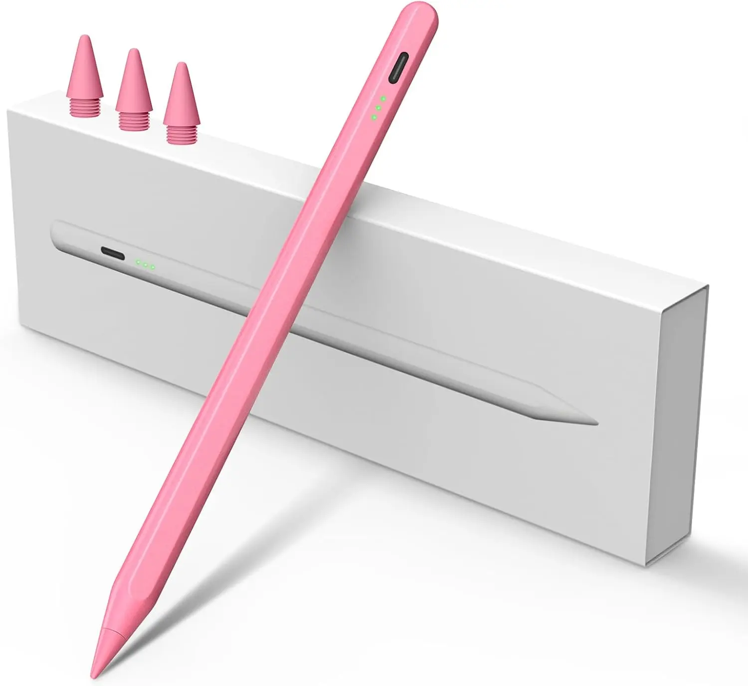 Stylus Pen for iPad 2018-2025, Fast Charging Magnetic Pencil (1st Generation) with Tilt Sensitivity & Palm Rejection for iPad Air 3/4/5/M2/M3, iPad mini 5/6, iPad 6/7/8/9/10/11, iPad Pro 11"/12.9"/M4