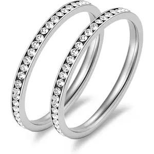 18K Gold Plated Stacking Rings for Oura Ring, Rhinestone Diamond Style, Smart Health Ring Accessories for Women