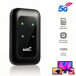 5G/4G LTE WiFi Mobile Hotspot,5G/4G WiFi Hotspot Device,150Mbps High Speed,Portable WiFi Hotspot for Travle,Business,RV,Cruise, 10 +Connected Devices