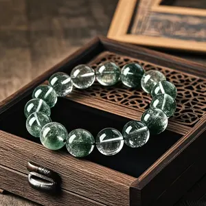Genuine Green Phantom Bracelet with Natural Citrine, Protects Your Wealth and Brings Good Luck Always
