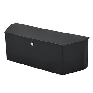 Heavy Duty Lockable Steel Truck Bed Tool Box,Truck Tool Box Black Heavy Duty Steel Metal Trailer Tongue Box Pick Up Storage Organizer w/Lock & Keys,36"X12"X12"