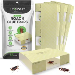 Roach Glue Traps – 12 Pack | Sticky Indoor Pest Control Trap for Cockroaches Roach Glue Traps – 12 Pack | Sticky Indoor Pest Control Trap for Cockroaches