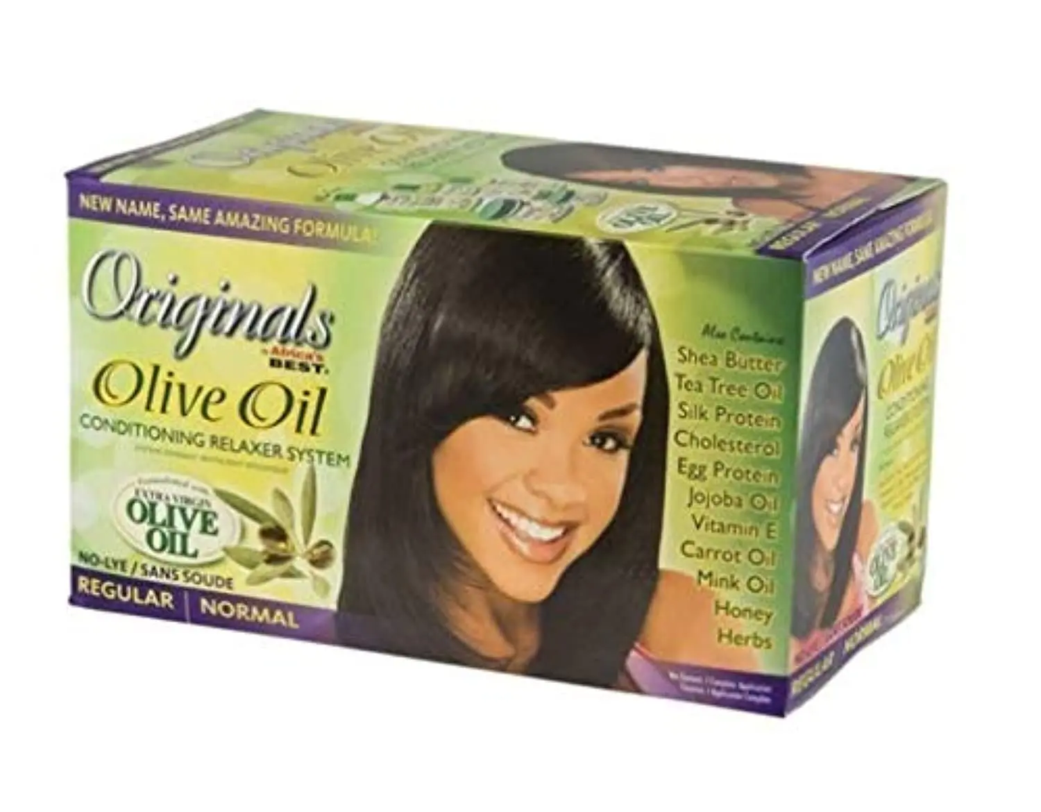 Africa's Best Organics Olive Oil Conditioning No-Lye Relaxer System Kit - Regular Strength Haircare Treatment, with Thickening Shampoo and Conditioner