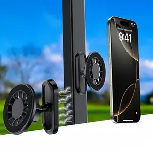 Fitness magnetic phone holder, 360-degree adjustable portable phone stand, double magnet phone holder, leisure stand, outdoor shooting support, suitable for indoor and outdoor home gyms, cars, kitchens, and bathrooms, Car Cellphone Mount