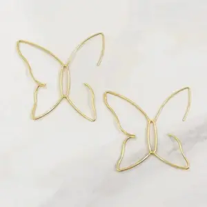 Bold butterfly wire earrings