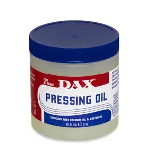 Dax Pressing Oil with Coconut Oil and Castor Oil for Heat Styling - Prevents Dryness, Breakage, and Burning