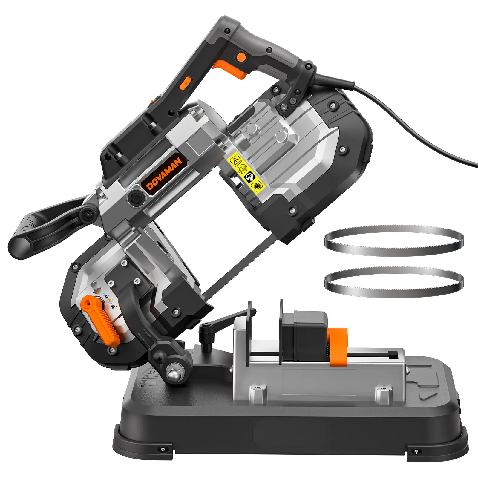 #summerfinds DOVAMAN Portable Bandsaw, 10A 5 Inch Cutting Capacity Handheld Corded Band Saw, 6-Speed 0°- 45° Adjustable Angle Band Saws, For Woodworking For Cutting Metal, Includes 2 Saw Blades,#Summervibes Power Tools Tool Kit