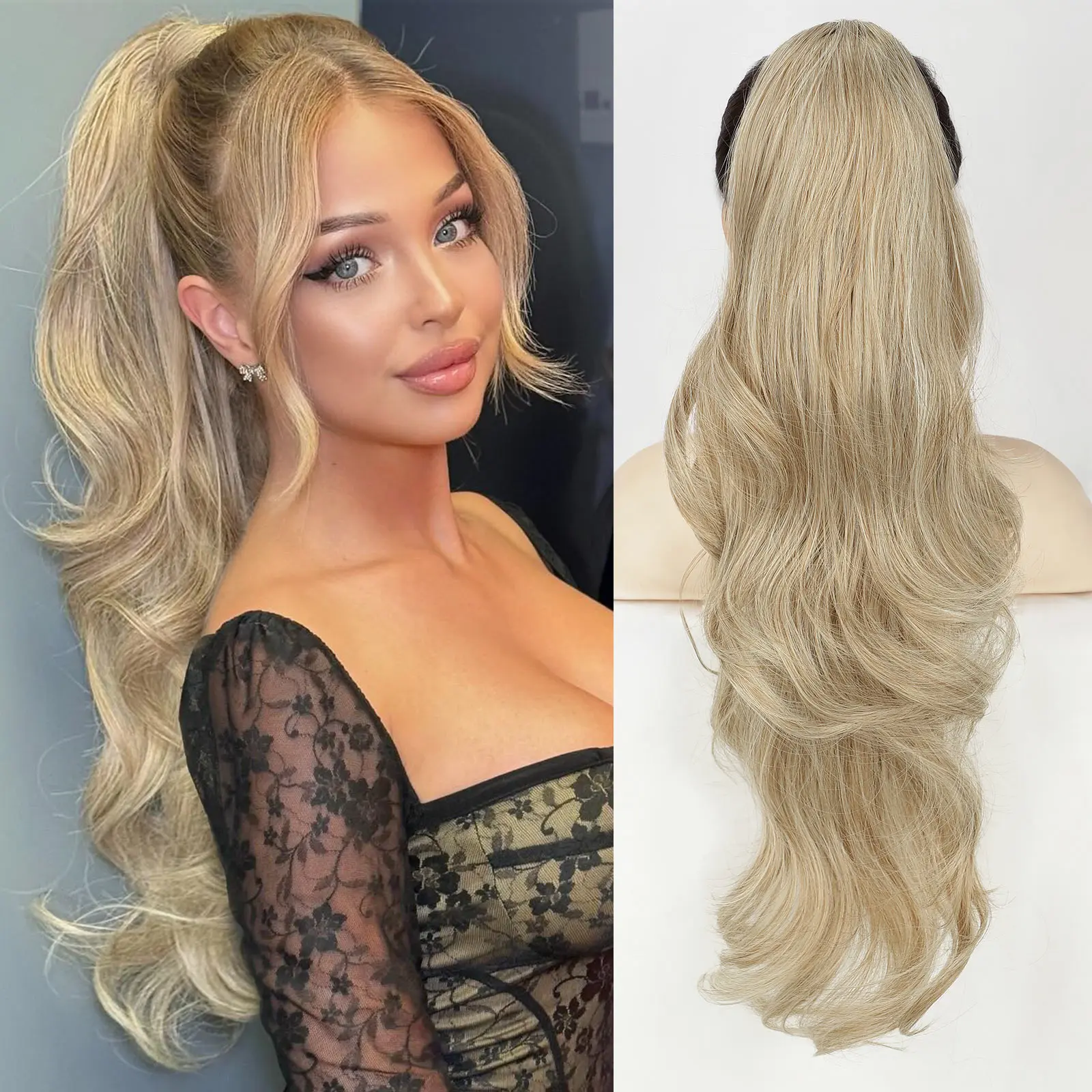 The Viral Ponytail Hack! Long Wavy Hairpiece in Seconds