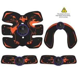 ABS Stimulator, Muscle Stimulator, Abdominal Exerciser, 1 Set Multi-part Complete Muscle Exerciser with  8 Modes 19 Levels Of Intensity, Fitness Equipment for Tummy/Glutes/Arms/Legs