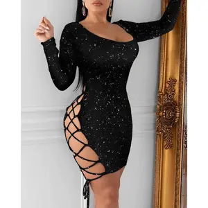 Bodycon Mini Dress Glitter Bandage