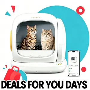 Meowant SC02 75L Large Automatic Self-Cleaning Smart Cat Litter Box with Pee Guard, Odor Removal, Anti-Pinch Design, Easy Installation for Multiple Cats, Self Cleaning Litter Box, Automatic Litter Box