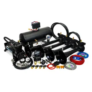 Conductor's Special 244 Nightmare Edition Train Horn Kit | 2-Gallon 150 PSI | 12-Volt | Perfect for Cars, Trucks, SUVs, & More