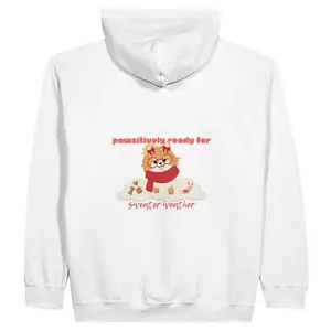 Pawsitively Ready Zip-Up Hoodie - Organic Cotton/Recycled Polyester Blend - Regular Fit - Unisex Stylish Sweatshirts Casual christmas sweatshirt