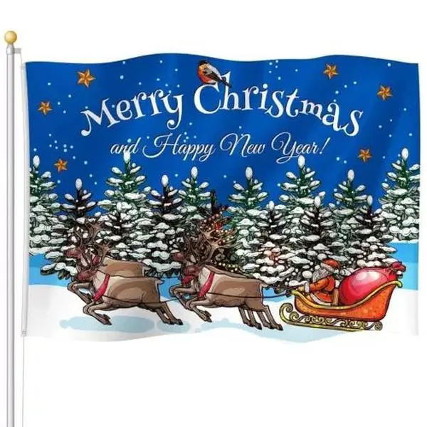 ft Merry Christmas Outdoor Flag Garden Decorations - Christmas Flag - Gift For Him - Gift For Her - Funny Christmas Flag - Christmas Banner - Holiday Flag - Christmas Tree Flag - Decor Home - Garden Party Decor - Merry Christmas