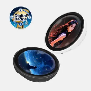 Digital Badge Photo GIF Display Screen Pins Pixel Touchscreen Lightweight 450mAh Long Battery Life Portable Multi-functional Two-dimensional Anime and Gaming Merchandise & Collectibles