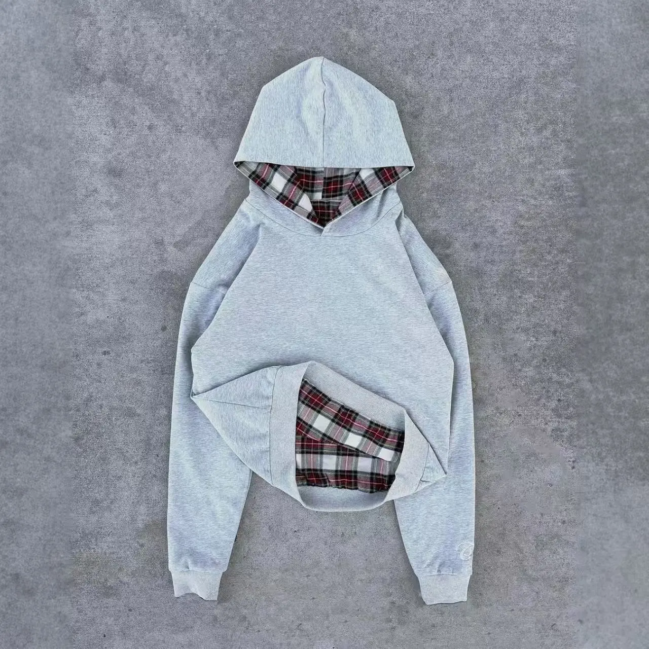 Waffle Grid Reversible Street Hip-Hop Hoodie