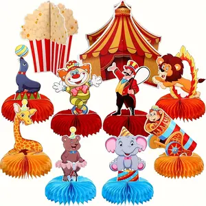8 Pieces Set Carnival Party Decorations, Circus Theme Party Decorations, Carnival Centerpieces for Tables, Cake Toppers, Party Favors Supplies