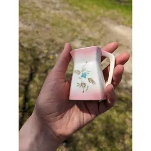 Pink Crackled Vintage Japanese Vase Pink Vase Mini Vase Cute Floral Vases Bookshelf Decor