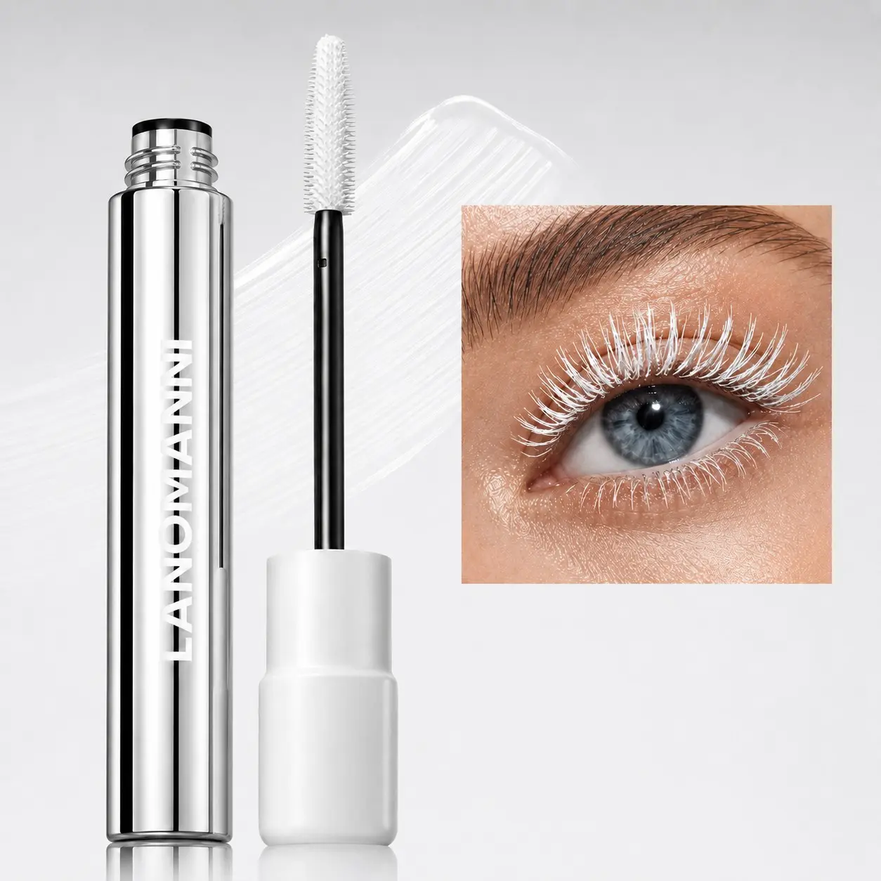 Langmanni Colorful Beauty Mascara, Waterproof Long-Lasting, Single Tube Selection, Creative Eye Makeup, Perfect for Bold Looks