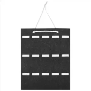 Glasses Organizer Sunglasses Organizer Storage Hanging Bag Sunglasses Eyeglasses Display Wall Mount Organizer 15 Slot Eyewear Holder Grey