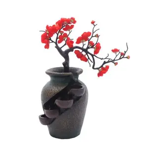 Simulated Resin Flower Vase Fountain Creative Ornament For Home Room Decoration Landscape