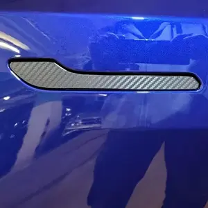 Carbon Fiber Door Handle Sticker, Door Trim Sticker Modified Scratch Resistant, Car Decal for Tesla Model 3y