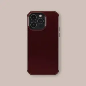 Dark Burgundy Phone Case: Glossy, Durable