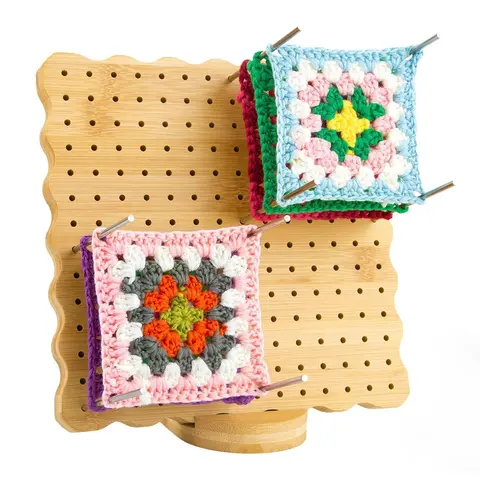 Bamboo Crochet Blocking Board Set, 1 Set Wooden Crochet Blocking Mat, DIY Crochet Blocking Pad Set, Crochet Supplies, Granny Square Crochet, Crocheting Supplies, Crafts