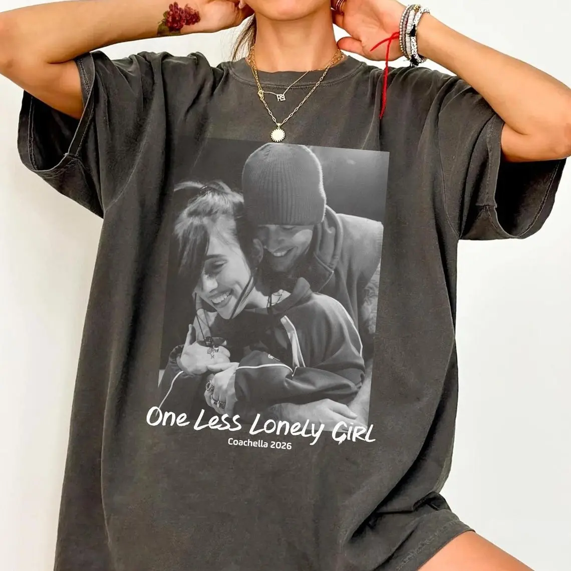 Comfort Colors One Less Lonely Girl Coachella 2026 Shirt, Belieber Fan Vintage Graphic Tee