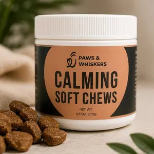 Natural Calming Soft Chews for Dogs, Pet Healthcare Multivitamin Supplement