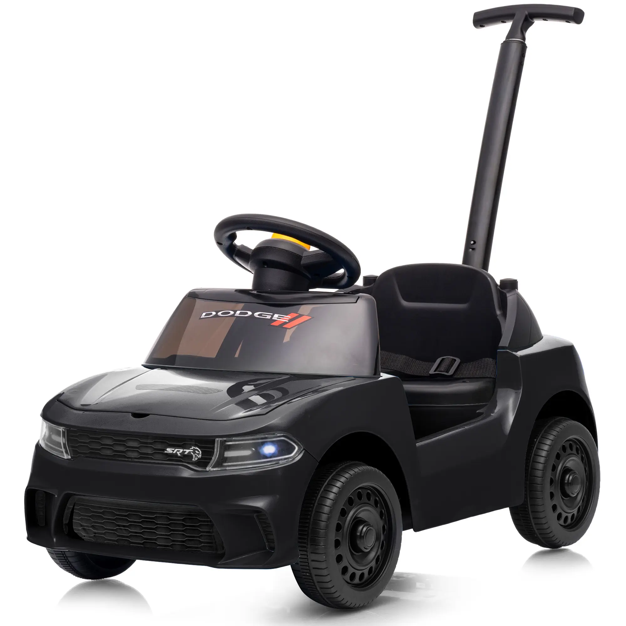 Licensed Dodge Ride on Push Car for Toddlers 1-3 Years with Handle & Music