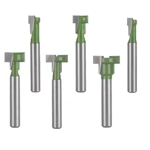 Keyhole Milling Cutter Set, 1/ 4inch Shank Milling Cutter Set, 6-Piece Milling Cutter Set, 1/ 4inch ,5/ 16inch ,3/ 8inch ,9/ 16inch ,1/ 2inch and 5/ 8inch Blade Diameter