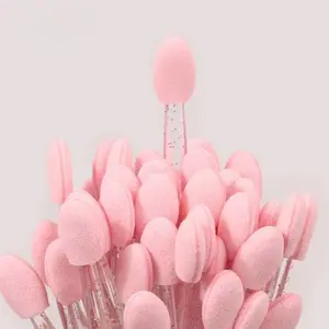 50/200pcs Dual-Ended Sponge Eyeshadow Brushes, Disposable Latex Applicators for Precise Eye Makeup & Nail Art - Essential Tool for Beginners and Pros, Perfect for Travel and Salon Use