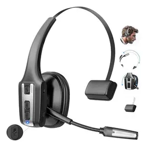 Truker Bluetooth Wireless Headset with ENC Noise Reduction 55 Hours Battery Life for Teams Zoom Windows Mac iPhones Android - Audio