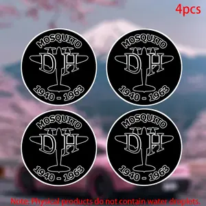 4pcs-de Havilland Mosquito Sticker-Car stickers for doors, windows, laptops, luggage, furniture and bumpers-durable adhesive vinyl material