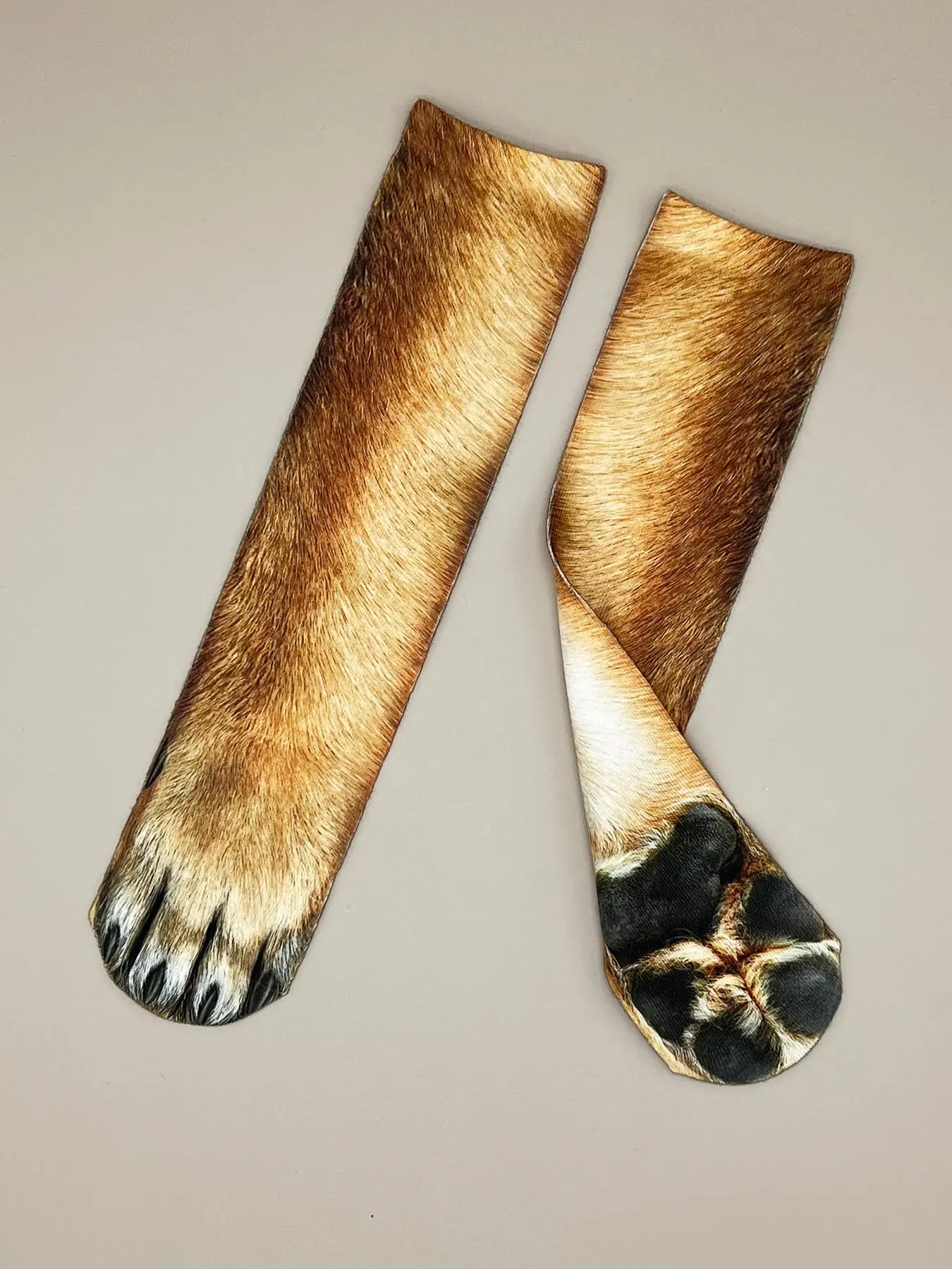 1 Pair Funny Dog Paw Design Crew Socks, Wacky Socks, Funky Socks, Fashion Casual Breathable Comfortable Socks for Daily Wear, Socks for Men and Women, Breathable Fabric Socks, Casual Comfy Socks