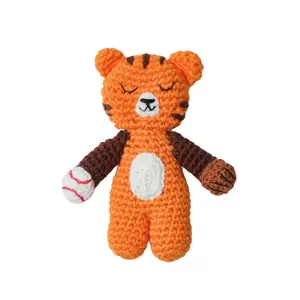 Pocket Tiger - Crochet Toys, Stuffed Animal, Safe For Babies, Hand-knitted, Collectible, Washable