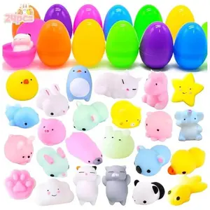 24 Pack Prefilled Easter Eggs with Mochi Squishy Toys for Kids – Kawaii Animal Stress Relief Squishies, Easter Basket Stuffers, Easter Egg Fillers for Toddlers, Party Favors & Egg Hunt Prizes