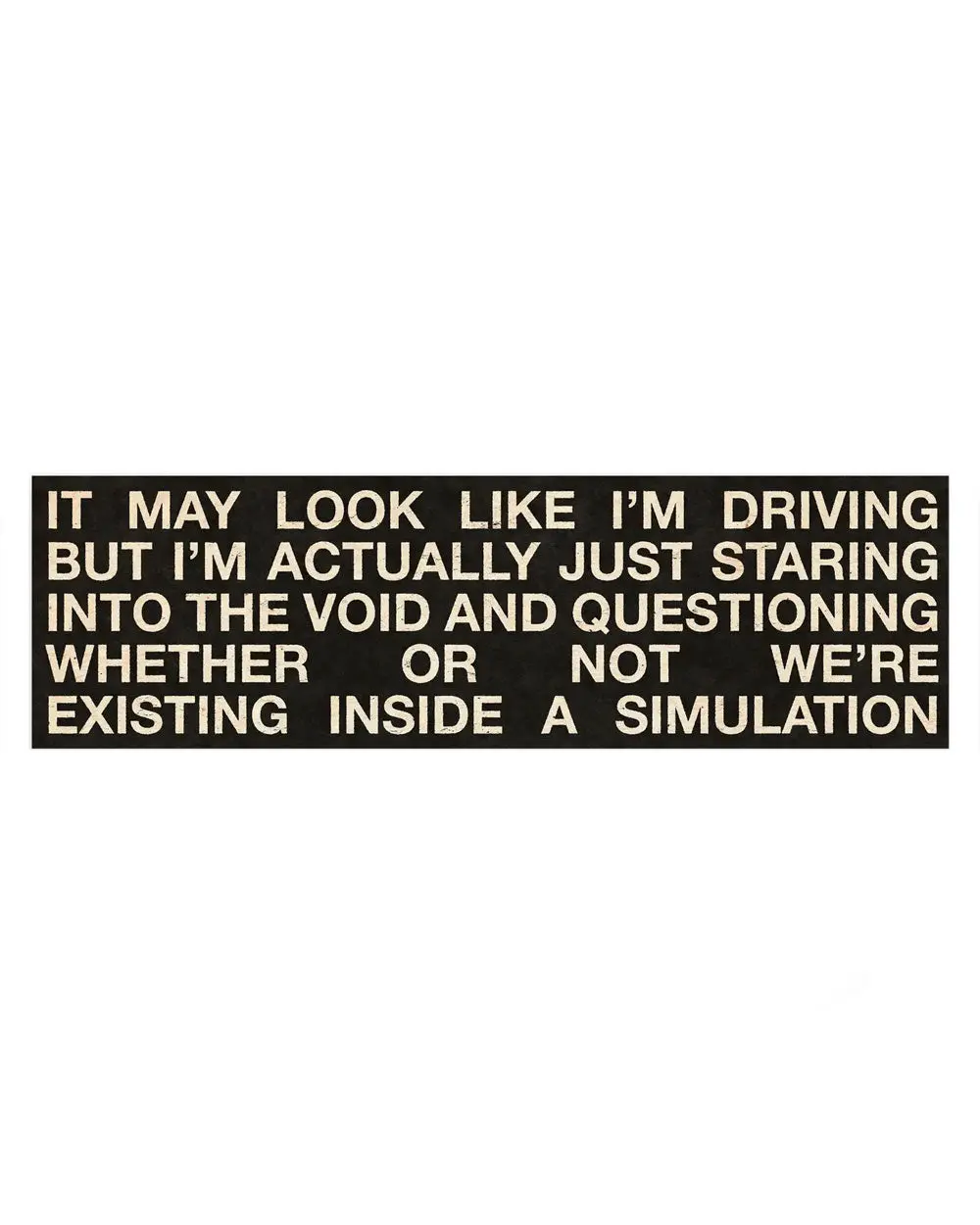 Staring Into The Void Bumper Sticker