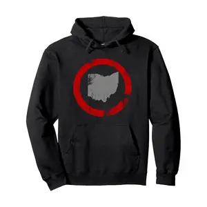 Men's Hoodies  Hoodie  Distressed Vintage State of Ohio Hooded Sweatshirt Pullover Hoodie