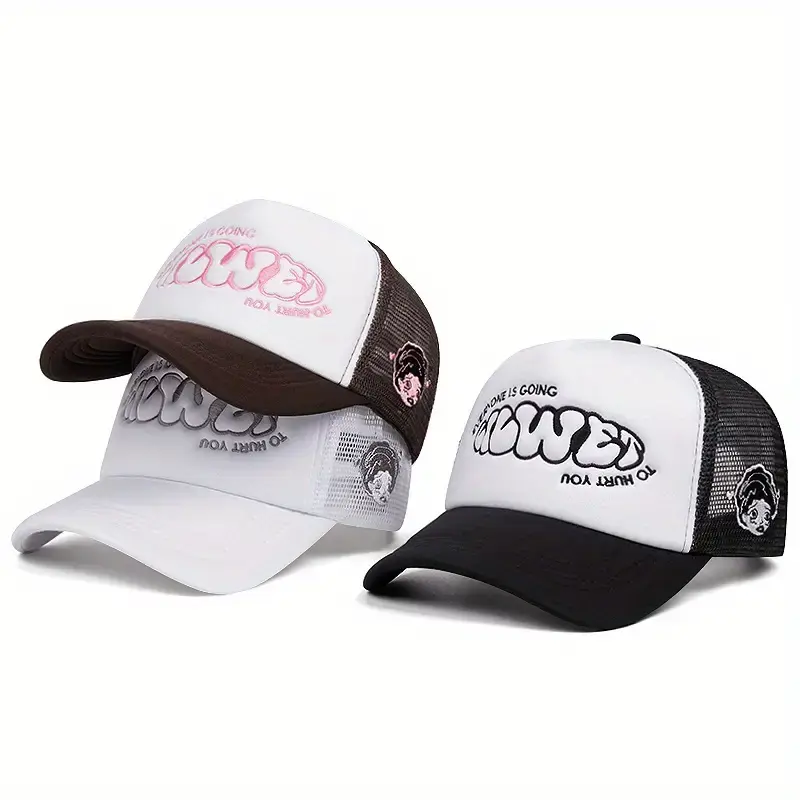 Unisex Classic Baseball Cap GOING Embroidered Design Trucker Cap Adjustable Size Breathable Daily Wear Men And Women Sun Visor Hat Travel Fit Outdoor Activities Net Cap
